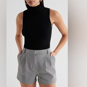 EXPRESS: Super High Waisted Plaid Pleated Shorts